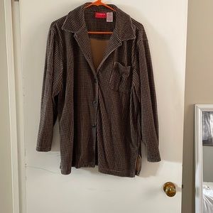Vintage Liz Claiborne houndstooth velvety shirt